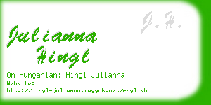 julianna hingl business card